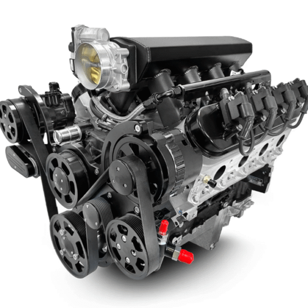 GM LS Compatible 427 c.i. ProSeries Engine - 600 HP - Deluxe Dressed with Controller and Black Pulley Kit - Fuel Injected