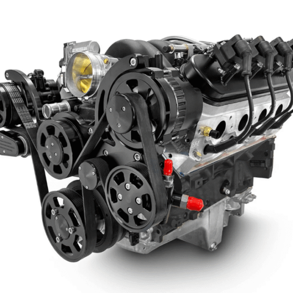 GM LS Compatible 427 c.i. ProSeries Engine - 605 HP - Deluxe Dressed - Controller - Black Pulley Kit - Fuel Injected